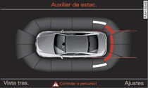 Infotainment: indicador óptico da distância